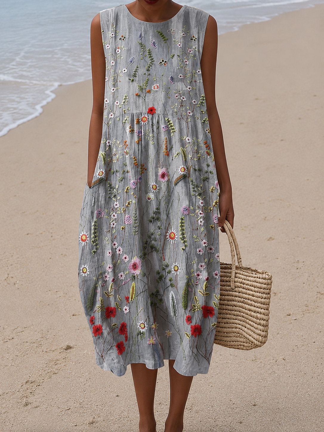 Carina™ Robe Midi Fleurs Sauvages